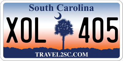 SC license plate XOL405