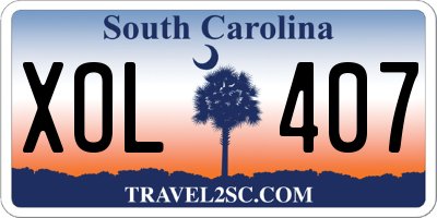 SC license plate XOL407