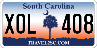 SC license plate XOL408