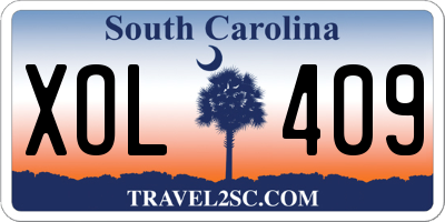 SC license plate XOL409