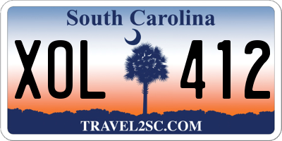 SC license plate XOL412