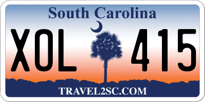 SC license plate XOL415