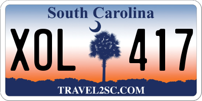 SC license plate XOL417