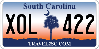 SC license plate XOL422