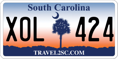 SC license plate XOL424