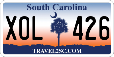 SC license plate XOL426