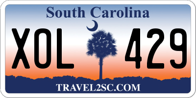 SC license plate XOL429