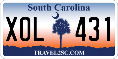 SC license plate XOL431
