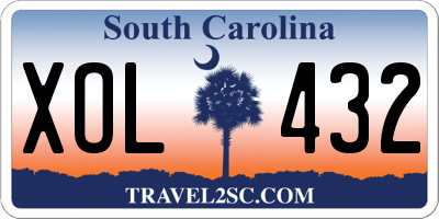 SC license plate XOL432
