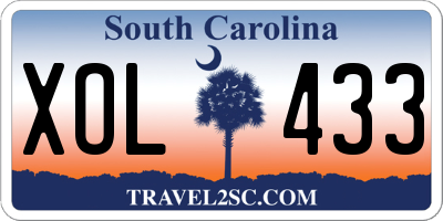 SC license plate XOL433