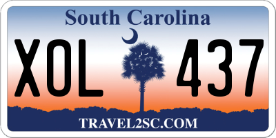 SC license plate XOL437