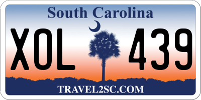 SC license plate XOL439