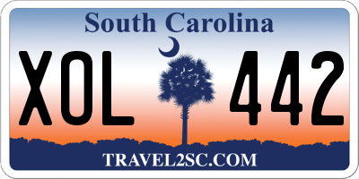 SC license plate XOL442
