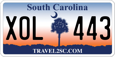 SC license plate XOL443