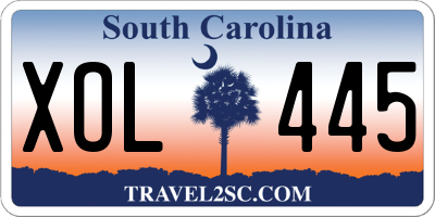 SC license plate XOL445