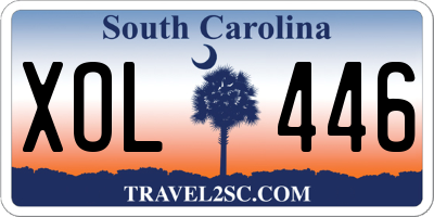 SC license plate XOL446