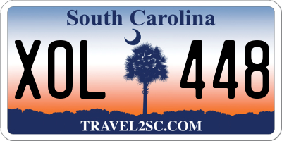 SC license plate XOL448