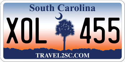SC license plate XOL455