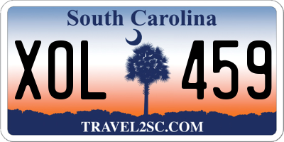 SC license plate XOL459