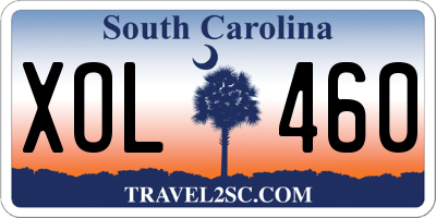 SC license plate XOL460