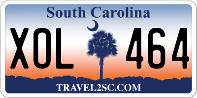 SC license plate XOL464