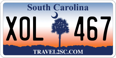 SC license plate XOL467