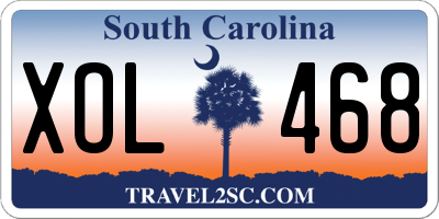 SC license plate XOL468