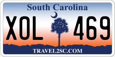 SC license plate XOL469