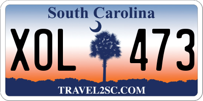 SC license plate XOL473