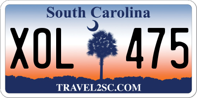 SC license plate XOL475