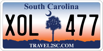 SC license plate XOL477