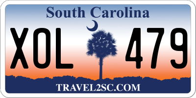SC license plate XOL479