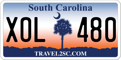 SC license plate XOL480