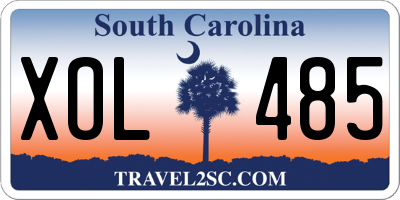 SC license plate XOL485