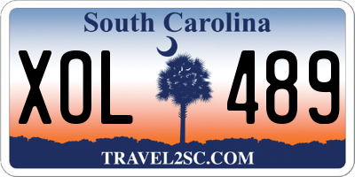 SC license plate XOL489