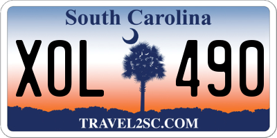 SC license plate XOL490