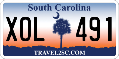 SC license plate XOL491