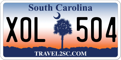 SC license plate XOL504