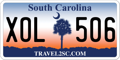 SC license plate XOL506