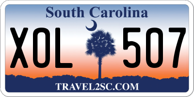 SC license plate XOL507