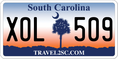 SC license plate XOL509
