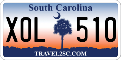 SC license plate XOL510