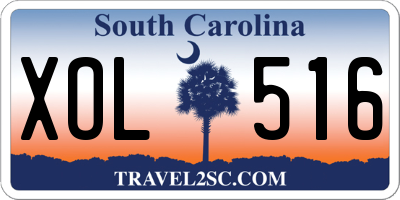 SC license plate XOL516