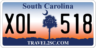 SC license plate XOL518