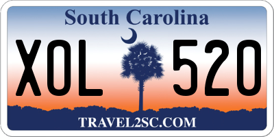 SC license plate XOL520