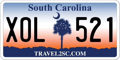 SC license plate XOL521