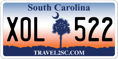 SC license plate XOL522