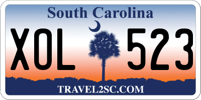 SC license plate XOL523