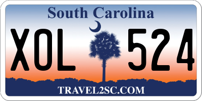 SC license plate XOL524