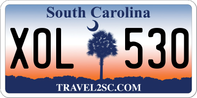 SC license plate XOL530